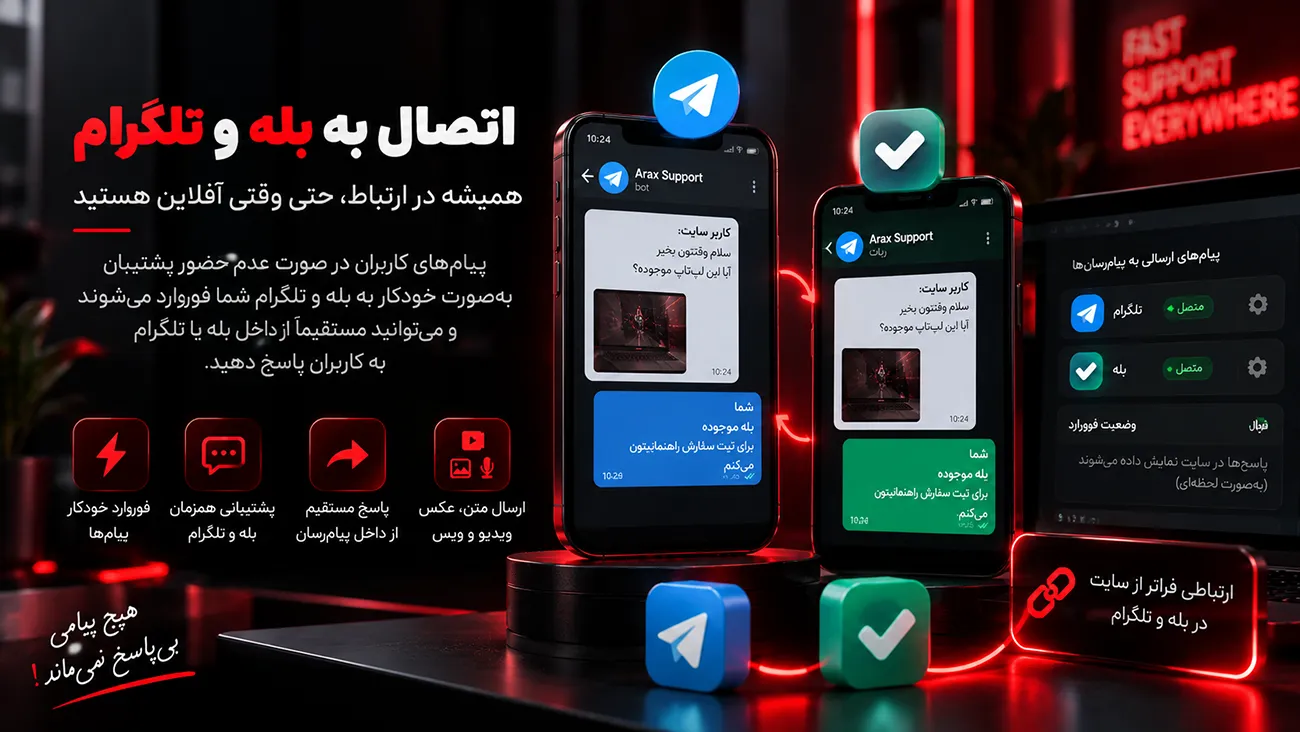 اتصال به بله و تلگرام برای پاسخ‌گویی آفلاین